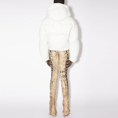 (Women) Acne Studios FW23 Embroidered Logo Down Puffer Jacket Off-White. A90550-BHU Shop (Women) Acne Studios FW23 Embroidered Logo Down Puffer Jacket Off-White. A90550-BHU