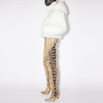 (Women) Acne Studios FW23 Embroidered Logo Down Puffer Jacket Off-White. A90550-BHU Purchase (Women) Acne Studios FW23 Embroidered Logo Down Puffer Jacket Off-White. A90550-BHU