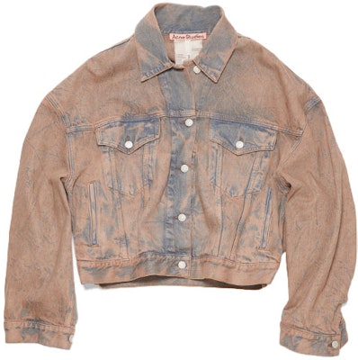 (Women) Acne Studios FW23 Light Pink Vintage Washed Denim Jacket with Chest Pocket. A90524-CHS Lookbook (Women) Acne Studios FW23 Light Pink Vintage Washed Denim Jacket with Chest Pocket. A90524-CHS
