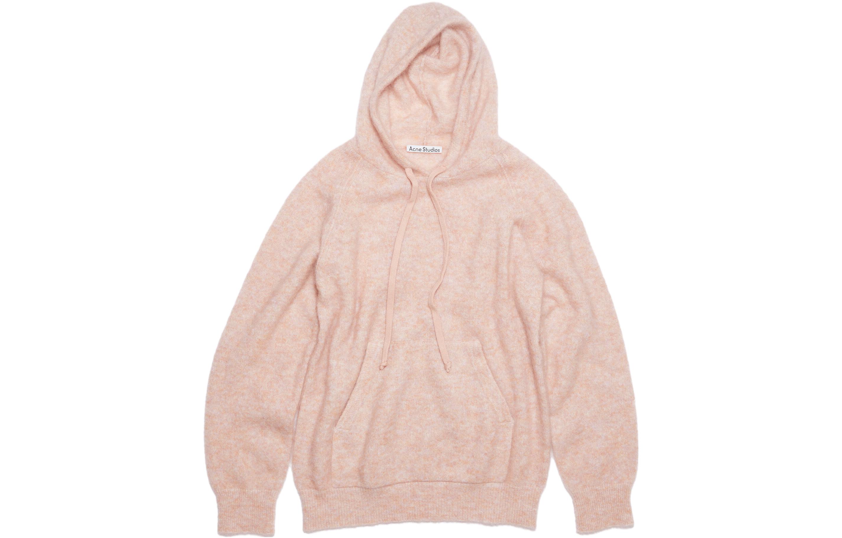 (Women) Acne Studios FW23  Oversized Faded Pink Hoodie with Kangaroo Pocket. A60438-COA