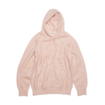 (Women) Acne Studios FW23 Oversized Faded Pink Hoodie with Kangaroo Pocket. A60438-COA
