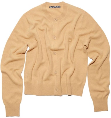 (W) Acne Studios FW23 スマイリーフェイス ウール ニット カーディガン イエロー. A60280-CPA Buy (W) Acne Studios FW23 スマイリーフェイス ウール ニット カーディガン イエロー. A60280-CPA