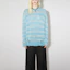 Lookbook (W) Acne Studios FW23 Sweater Rajutan Striped Cut-Out Biru Langit. A60399-DGE