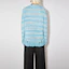 Shop (W) Acne Studios FW23 Sweater Rajutan Striped Cut-Out Biru Langit. A60399-DGE