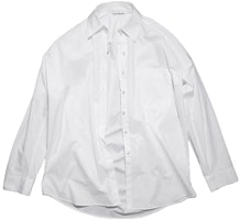 (Women) Acne Studios FW23 White Long Sleeve Shirt with Front Pocket. AC0607-100 (Women) Acne Studios FW23 White Long Sleeve Shirt with Front Pocket. AC0607-100