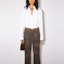 Lookbook (Women) Acne Studios FW23 White Long Sleeve Shirt with Front Pocket. AC0607-100