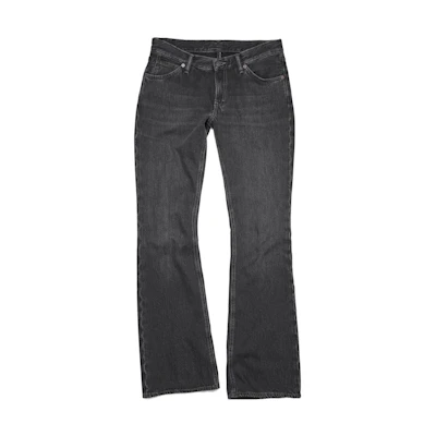 (Women) Acne Studios FW23 Black Vintage Low-Rise Straight-Leg Denim Jeans A00403-900