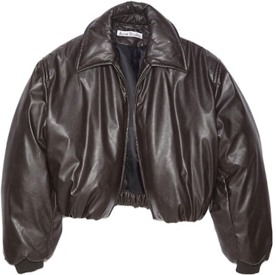 (Women) Acne Studios FW23 Coated Glossy Short Bomber Jacket Women’s Dark Brown. A90570-ADM Buy (Women) Acne Studios FW23 Coated Glossy Short Bomber Jacket Women’s Dark Brown. A90570-ADM