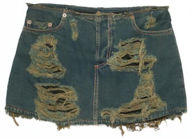 (Women) Acne Studios FW23 Distressed High-Waisted Denim Mini Skirt Women’s Blue Green. AF0403-AFY (Women) Acne Studios FW23 Distressed High-Waisted Denim Mini Skirt Women’s Blue Green. AF0403-AFY