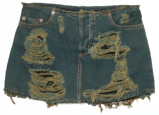 (Women) Acne Studios FW23 Distressed High-Waisted Denim Mini Skirt Women’s Blue Green. AF0403-AFY Buy (Women) Acne Studios FW23 Distressed High-Waisted Denim Mini Skirt Women’s Blue Green. AF0403-AFY