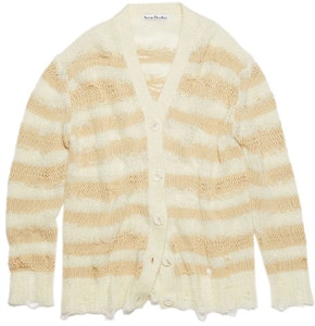 (W) Acne Studios 2023秋冬女士米色做旧条纹针织毛衣. A60398-DGD Order (W) Acne Studios 2023秋冬女士米色做旧条纹针织毛衣. A60398-DGD