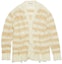 Order (W) Acne Studios FW23 Baju Knit Jalur Lusuh Wanita - Beige. A60398-DGD