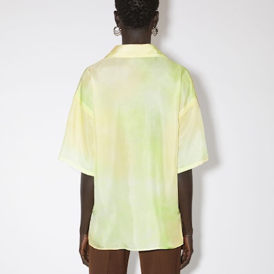 (Women) Acne Studios FW23 Faded Effect Casual Shirt Lime Green AC0649-ABE Shop (Women) Acne Studios FW23 Faded Effect Casual Shirt Lime Green AC0649-ABE