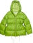 Buy (Women) Acne Studios FW23 Green Puffer Jacket with Chest Logo Hoodie A90528-CA4