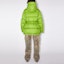 Shop (Women) Acne Studios FW23 Green Puffer Jacket with Chest Logo Hoodie A90528-CA4