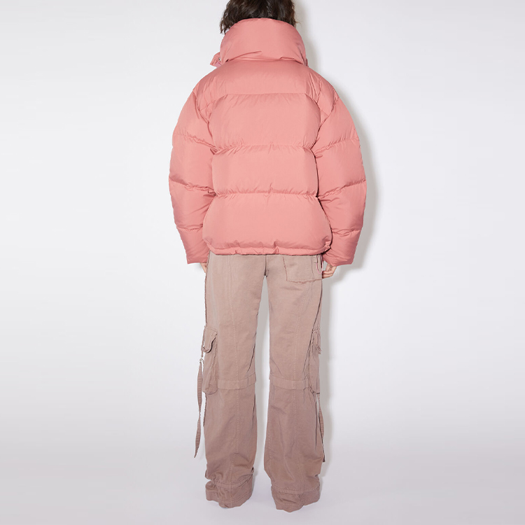 Shop (W) Acne Studios 2023秋冬宽松版印花羽绒夹克粉色长袖 A90526-AD1