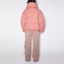 Shop (Women) Acne Studios FW23 Loose Fit Logo Puffer Jacket Blush Pink Long Sleeve A90526-AD1