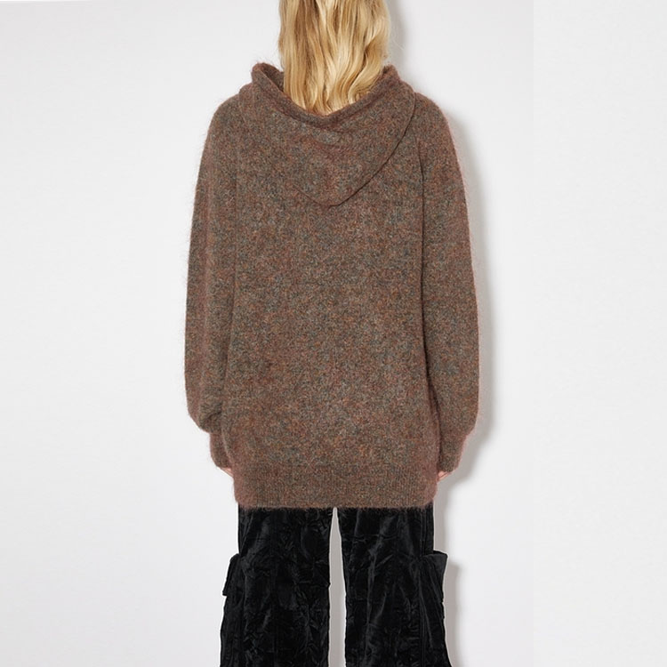 (Women) Acne Studios FW23 Oversized Drawstring Knit Hoodie Women’s Brown. A60438-DFY 圖 4