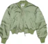 Buy (Women) Acne Studios FW23 Solid Logo Patch Bomber Jacket Green Grey A90547-ABB