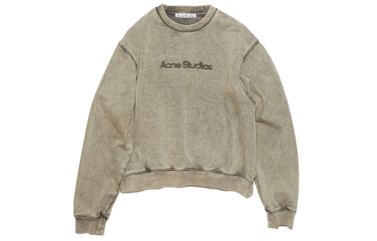 (Women) Acne Studios FW23 Vintage Logo Sweatshirt  Faded Gray AI0141-DJO