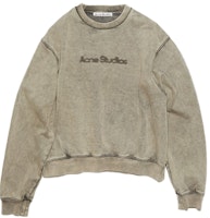 (Women) Acne Studios FW23 Vintage Logo Sweatshirt Faded Gray AI0141-DJO (Women) Acne Studios FW23 Vintage Logo Sweatshirt Faded Gray AI0141-DJO