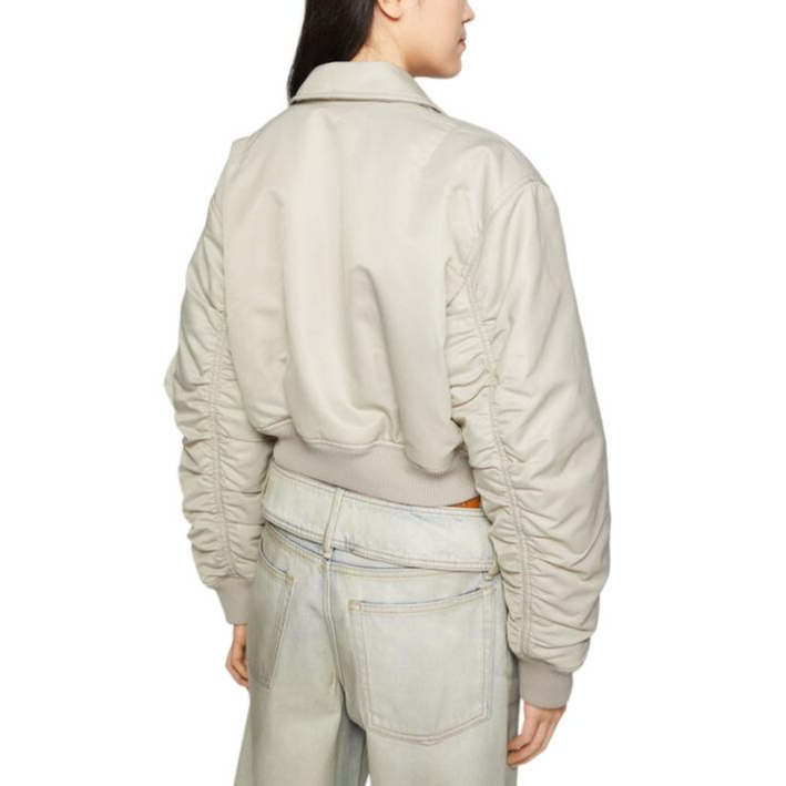 Shop (W) Acne Studios 24秋冬 雾灰色短款飞行员夹克 A90603-CKZ