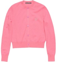 Order (W) Acne Studios FW24 笑臉羊毛開衫毛衣 Tango 粉色附Logo補丁. A60523-CKQ