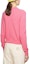 Shop (Women) Acne Studios FW24 Face Cardigan Sweater Tango Pink with Logo Patch. A60523-CKQ