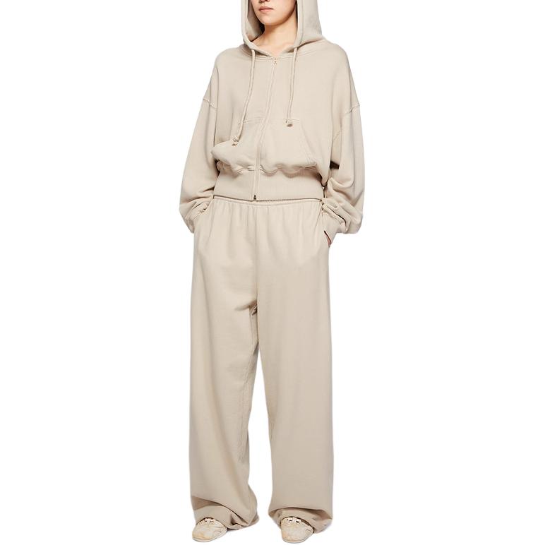 Lookbook (W) Acne Studios FW24 Pantalones Jogger Tejidos Ajuste Suelto Gris Desgastado. AK0858-DJO