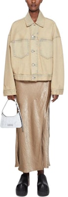 (Women) Acne Studios FW24 Loose Fit Oversized Denim Jacket in Light Beige. C90173-14L Lookbook (Women) Acne Studios FW24 Loose Fit Oversized Denim Jacket in Light Beige. C90173-14L