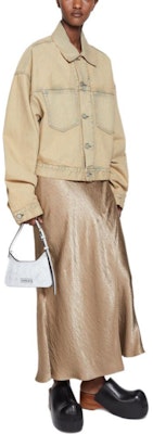 (Women) Acne Studios FW24 Loose Fit Oversized Denim Jacket in Light Beige. C90173-14L Shop (Women) Acne Studios FW24 Loose Fit Oversized Denim Jacket in Light Beige. C90173-14L