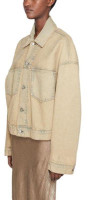 (Women) Acne Studios FW24 Loose Fit Oversized Denim Jacket in Light Beige. C90173-14L Purchase (Women) Acne Studios FW24 Loose Fit Oversized Denim Jacket in Light Beige. C90173-14L
