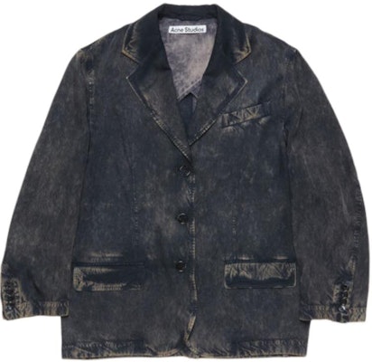 (W) Chaqueta Negra Acne Studios FW24 Corte Relajado con Botones AH0296-BBJ Buy (W) Chaqueta Negra Acne Studios FW24 Corte Relajado con Botones AH0296-BBJ