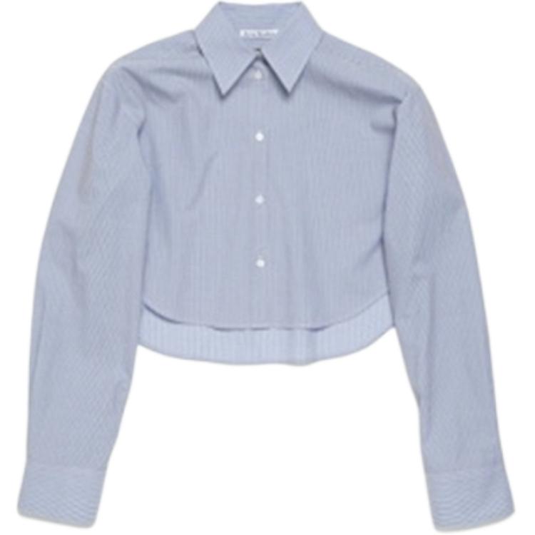 Order (W) Acne Studios FW24 輕便條紋長袖短版襯衫 淺藍色 AC0689-DOP