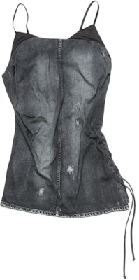 (Women) Acne Studios FW24 Tie-Dye Distressed Layered Tank Top Vintage Black AL0433-CHF Order (Women) Acne Studios FW24 Tie-Dye Distressed Layered Tank Top Vintage Black AL0433-CHF