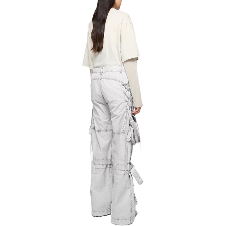(Women) Acne Studios FW24  Vintage Multi-Pocket Cargo Pants Dusty White AK0855-DC6 圖 4