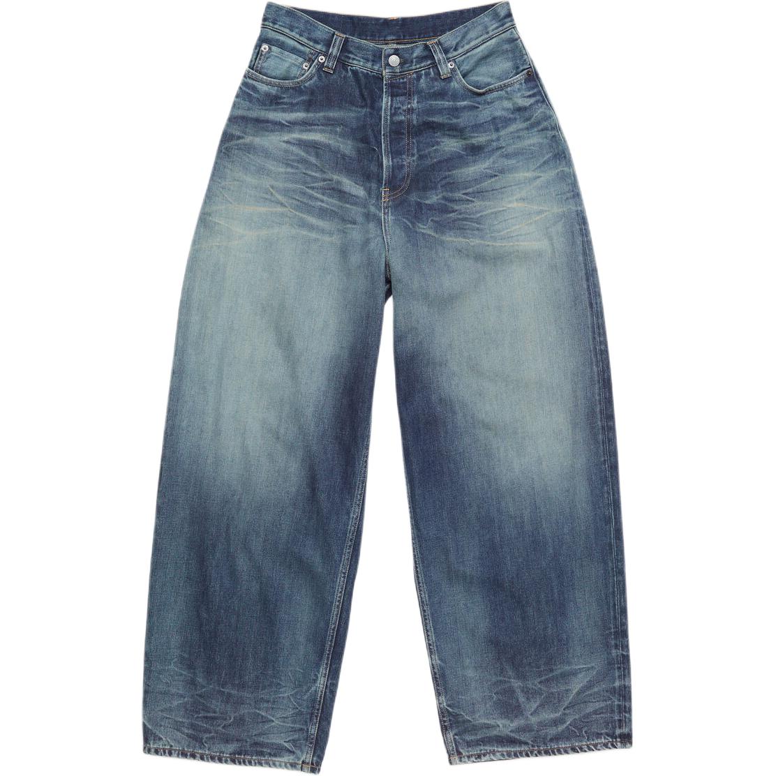 (Women) Acne Studios FW24  Wide-Leg Relaxed Blue Jeans 2023F Casual Style. A00484-863 圖 2