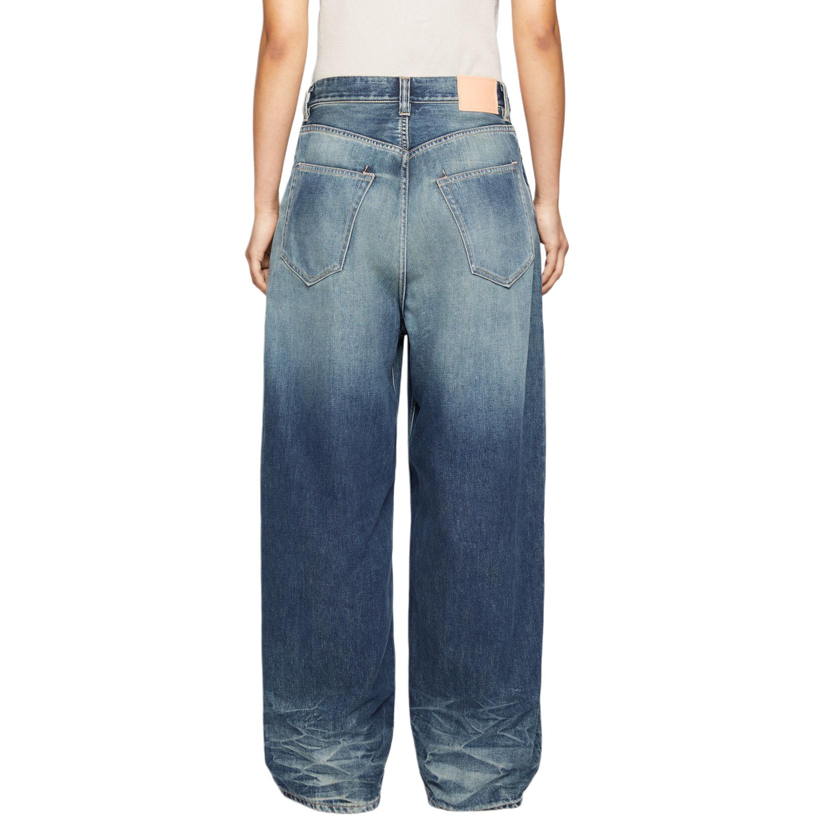 (Women) Acne Studios FW24  Wide-Leg Relaxed Blue Jeans 2023F Casual Style. A00484-863 圖 4