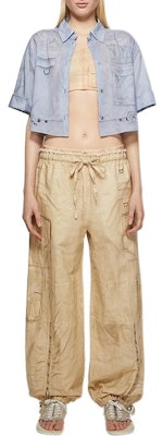 (W) Acne Studios FW24 仿舊印花寬鬆剪裁燕麥米色長褲 女款 AK0822-AE6 Lookbook (W) Acne Studios FW24 仿舊印花寬鬆剪裁燕麥米色長褲 女款 AK0822-AE6