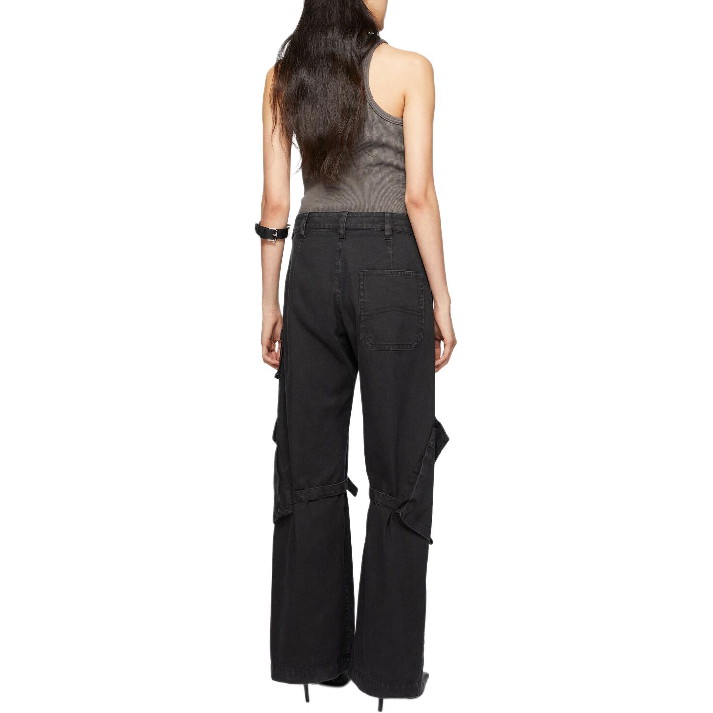 Shop (W) Pantalones Cargo Rectos Acne Studios FW24 Mujer, Gris Carbón. AK0829-Z79