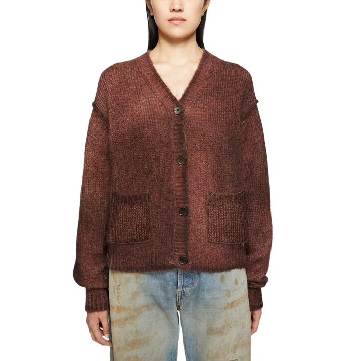 (Women) Acne Studios FW24 Oversized Spray Effect Rust Red Cardigan Sweater Women. A60534-CTB 圖 3