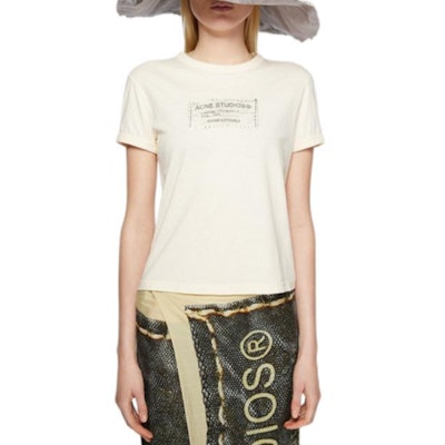 (Women) Acne Studios FW24 Soft Logo Print Casual Crewneck T-Shirt Women’s Light Orange. AL0417-CLI Lookbook (Women) Acne Studios FW24 Soft Logo Print Casual Crewneck T-Shirt Women’s Light Orange. AL0417-CLI