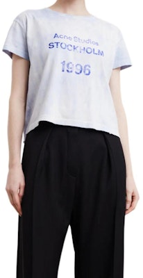 (W) アクネステュディオズ グラデーションロゴプリント クルーネックTシャツ ブルー FW22 AL0285-AAV Shop (W) アクネステュディオズ グラデーションロゴプリント クルーネックTシャツ ブルー FW22 AL0285-AAV