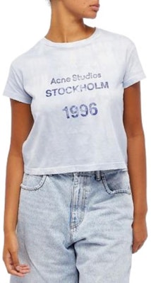 (W) アクネステュディオズ グラデーションロゴプリント クルーネックTシャツ ブルー FW22 AL0285-AAV Purchase (W) アクネステュディオズ グラデーションロゴプリント クルーネックTシャツ ブルー FW22 AL0285-AAV