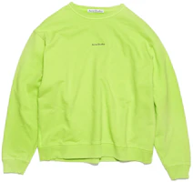Order (Women) Acne Studios Green Crewneck Pullover Sweatshirt with Logo Print AI0067-BV2