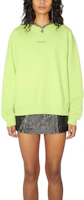 Lookbook (Women) Acne Studios Green Crewneck Pullover Sweatshirt with Logo Print AI0067-BV2