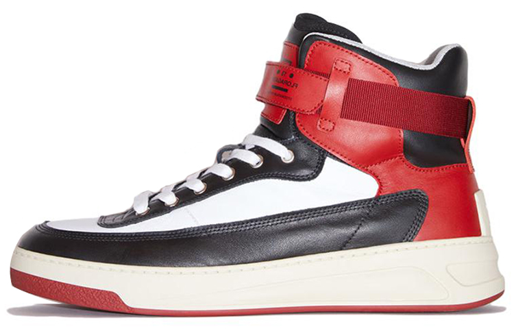 (Women) Acne Studios High-Top Calfskin Sneakers 'Black Red White' AD0342-CM0