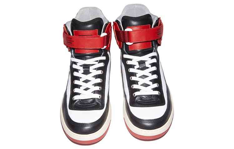 (W) Acne Studios High-Top Calfskin Sneakers 'Black Red White' 圖 3