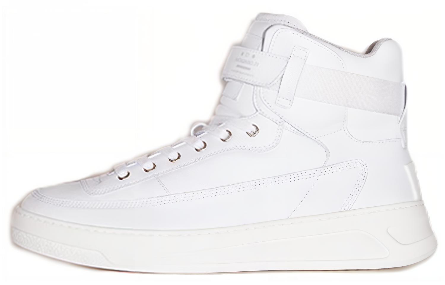 Buy (W) アクネ ハイカットカーフスキン 白スニーカー AD0341-BZW