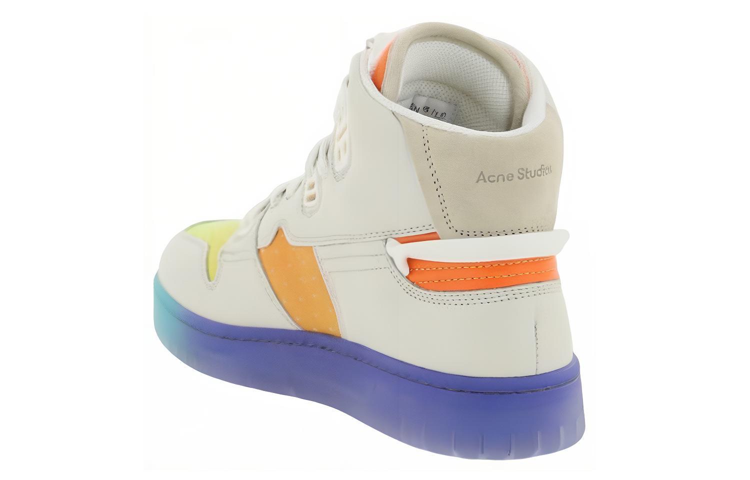 (W) Acne Studios High-Top Lace-Up 'Fashion Sneakers White Blue' 圖 2